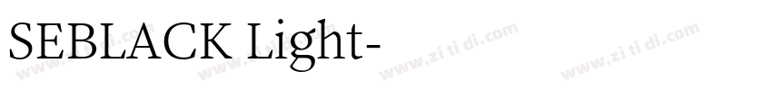 SEBLACK Light字体转换